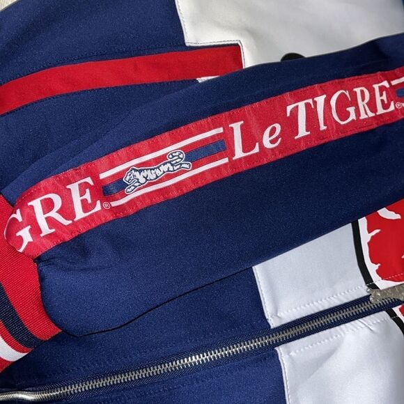 New w/tag Red White Blue Le Tigre Sewn Trim Abington Zipper Tennis Track Jacket - Picture 4 of 7